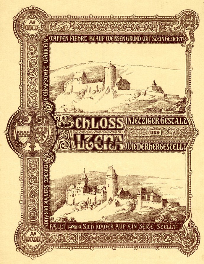 Bildinformation: „Schloss Altena in jetziger Gestalt und wiederhergestellt“; Georg Frentzen (1854-1923)