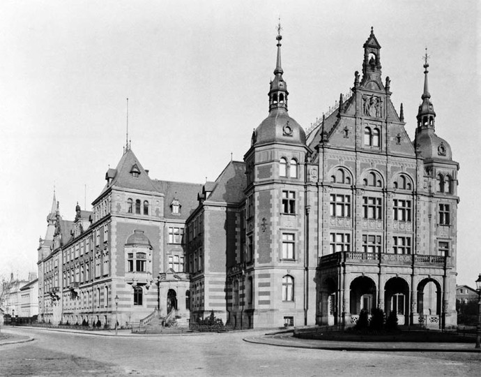 Landeshaus der Provinz Westfalen am Freiherr vom Stein-Platz/Fürstenbergstraße, erbaut 1897-1901, Neorenaissance, Aufnahme um 1910?: LWL-Medienzentrum